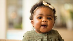 Adorable african american baby girl